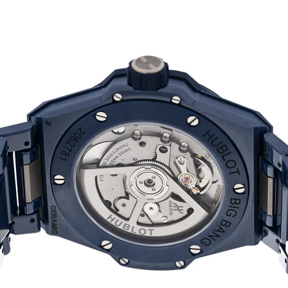 Hublot Ceramic 38mm Big Bang Integrated Time Only Automatic Watch Blue 457.EX.7170.EX 4 of 5