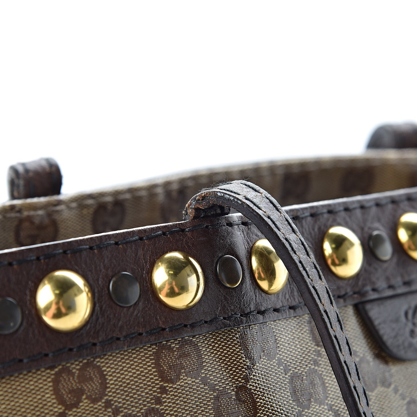Crystal Monogram Medium Babouska Shopping Tote Dark Brown