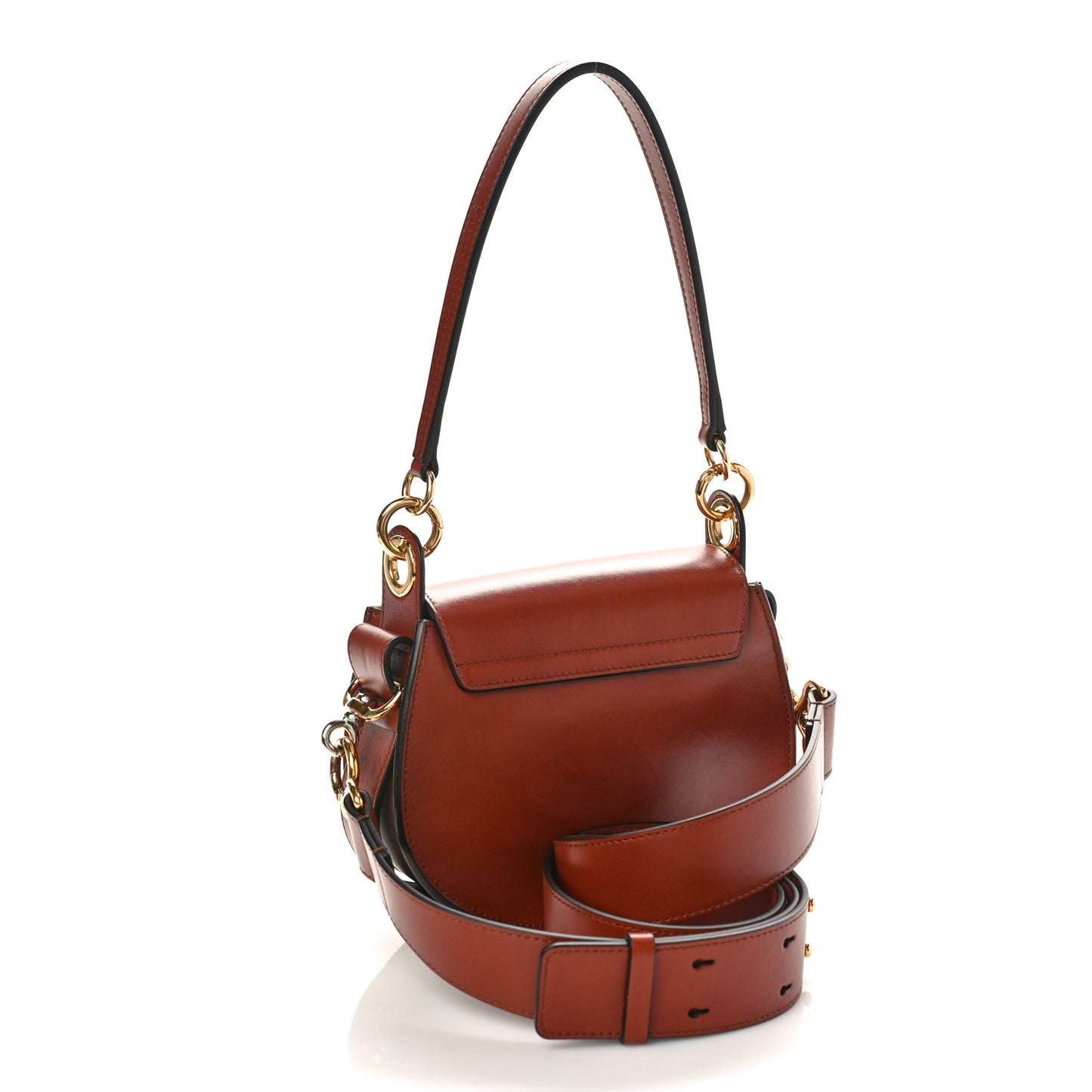 Calfskin Small Tess Bag Sepia Brown