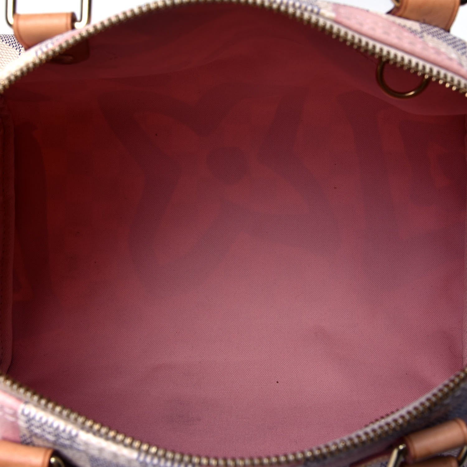 Louis Vuitton Damier Azur Tahitienne Speedy Bandouliere 30 Rose Ballerine 4 of 4