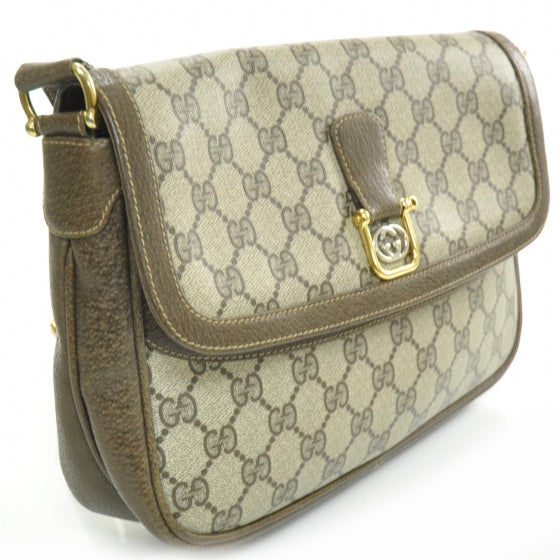 Gucci Monogram Shoulder Bag Brown 3 of 9