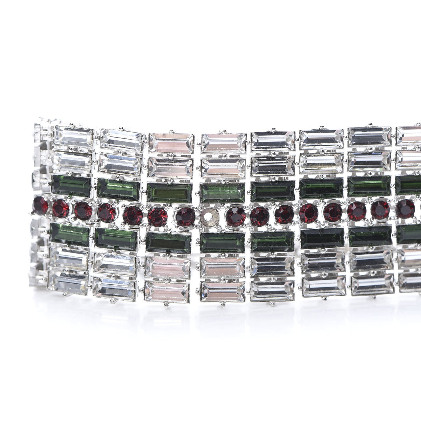 Crystal Embellished Interlocking G Choker Necklace Multicolor