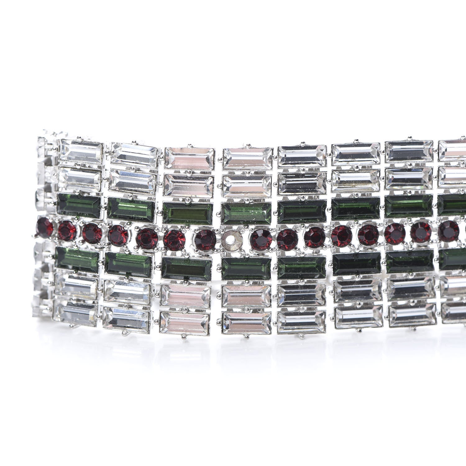 Gucci Crystal Embellished Interlocking G Choker Necklace Multicolor 6 of 7