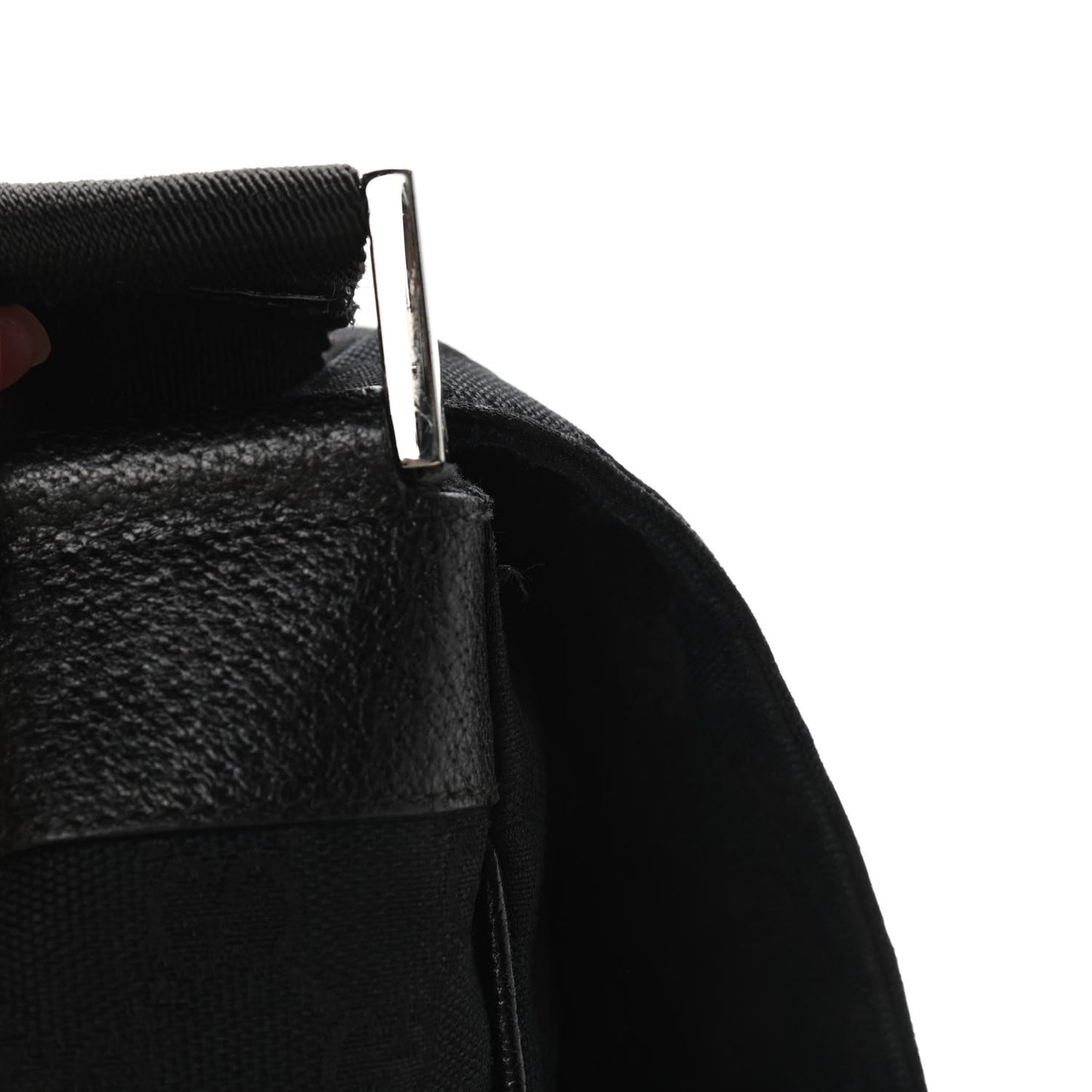 Monogram Small Flap Messenger Bag Black
