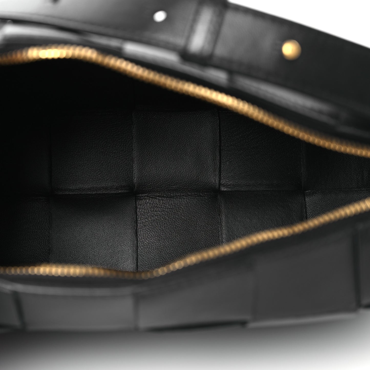 Lambskin Maxi Intrecciato Brick Cassette Bag Black