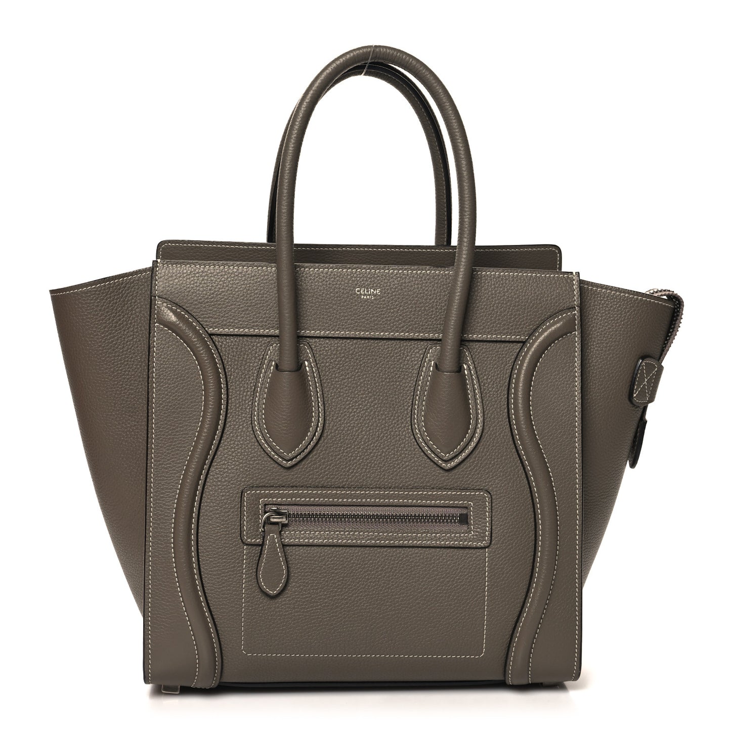 Drummed Calfskin Micro Luggage Souris