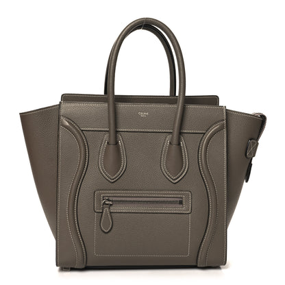 Celine Drummed Calfskin Micro Luggage Souris 1 of 11