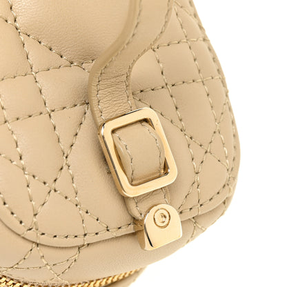 Christian Dior Lambskin Cannage Micro Lady Dior Vanity Case Beige 12 of 12