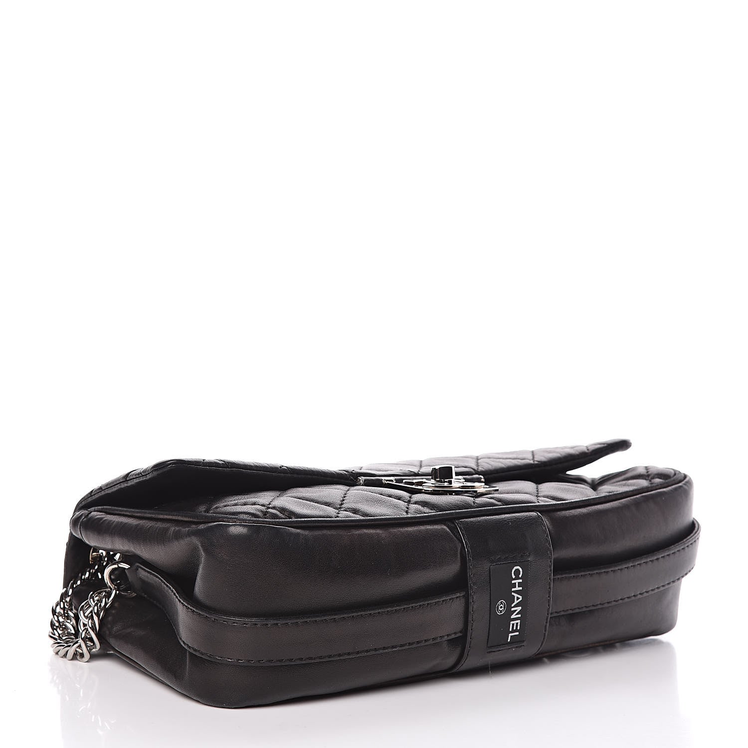 Chanel Lambskin Quilted Jumbo Icons Secret Label Flap Black 4 of 15