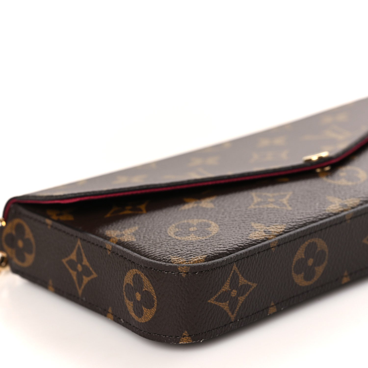 Louis Vuitton Monogram Pochette Felicie Chain Wallet Fuchsia 8 of 9