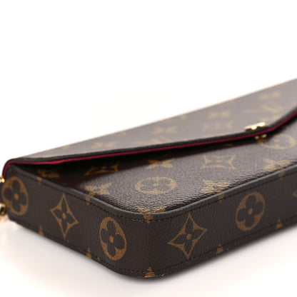 Louis Vuitton Monogram Pochette Felicie Chain Wallet Fuchsia 8 of 9