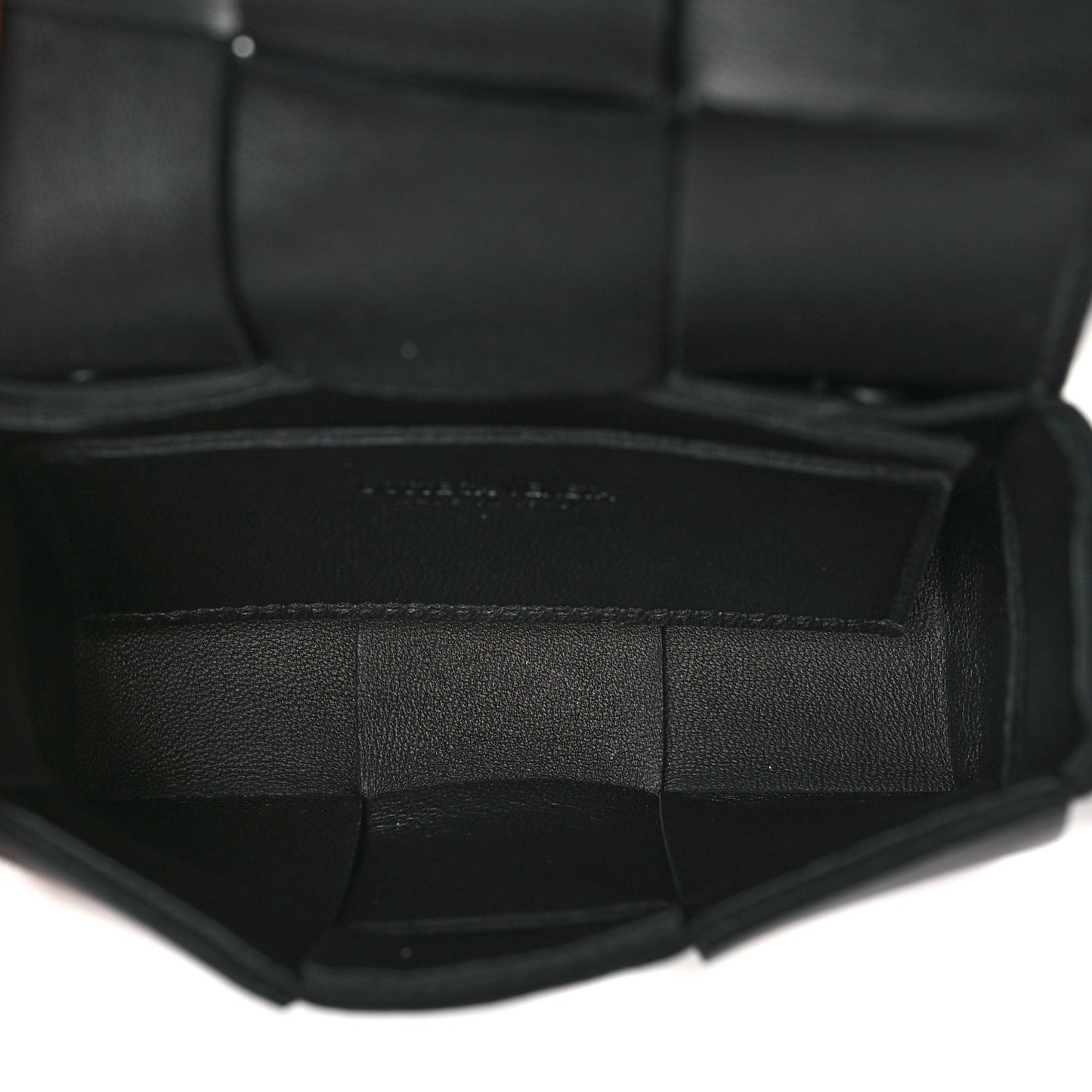 Lambskin Maxi Intrecciato Extra Mini Cassette Crossbody Bag Black