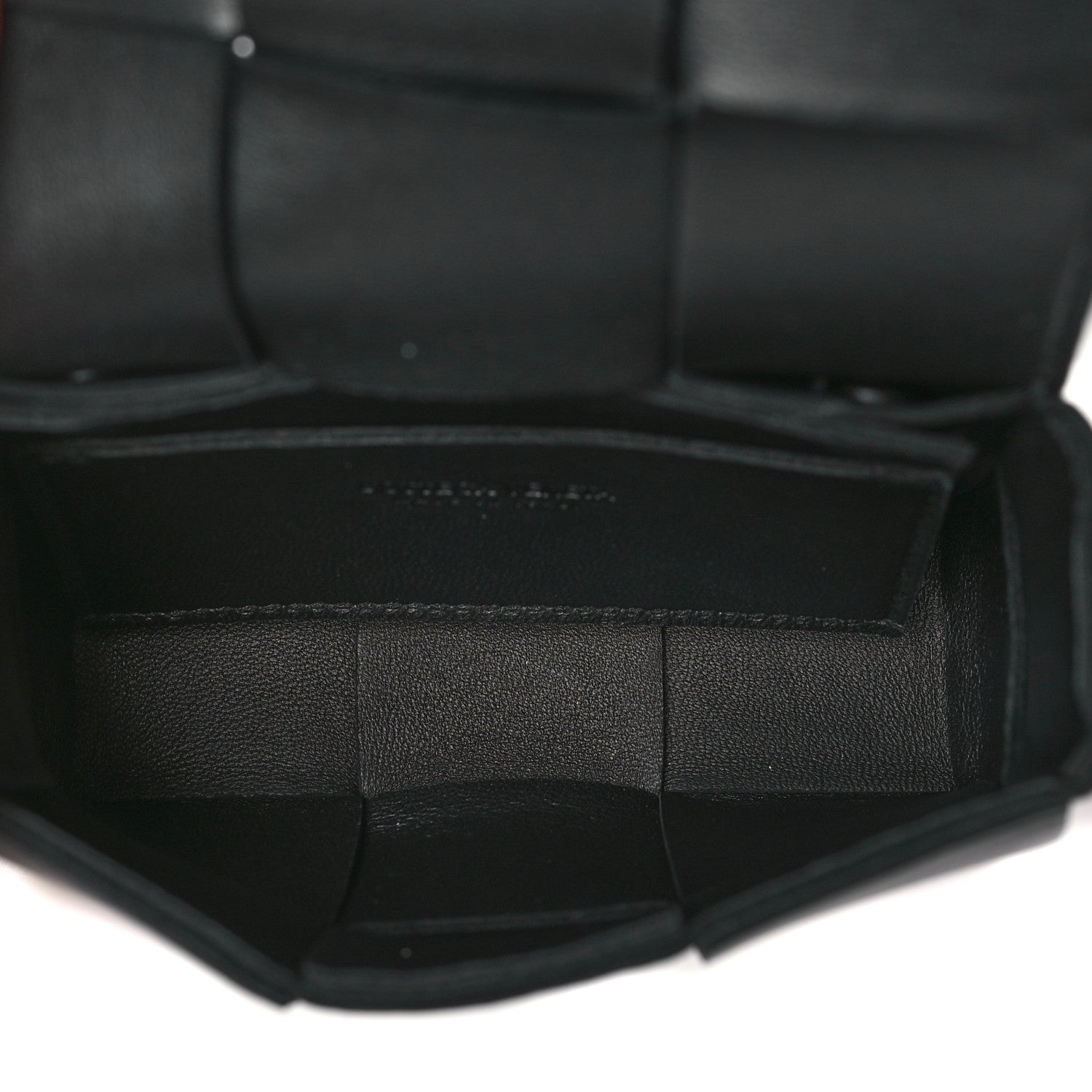 Bottega Veneta Lambskin Maxi Intrecciato Extra Mini Cassette Crossbody Bag Black 5 of 9