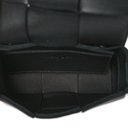 Bottega Veneta Lambskin Maxi Intrecciato Extra Mini Cassette Crossbody Bag Black 5 of 9