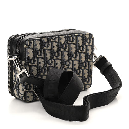 Christian Dior X KENNY SCHARF Oblique Canvas Embroidered Patches Crossbody Charcoal 2 of 10