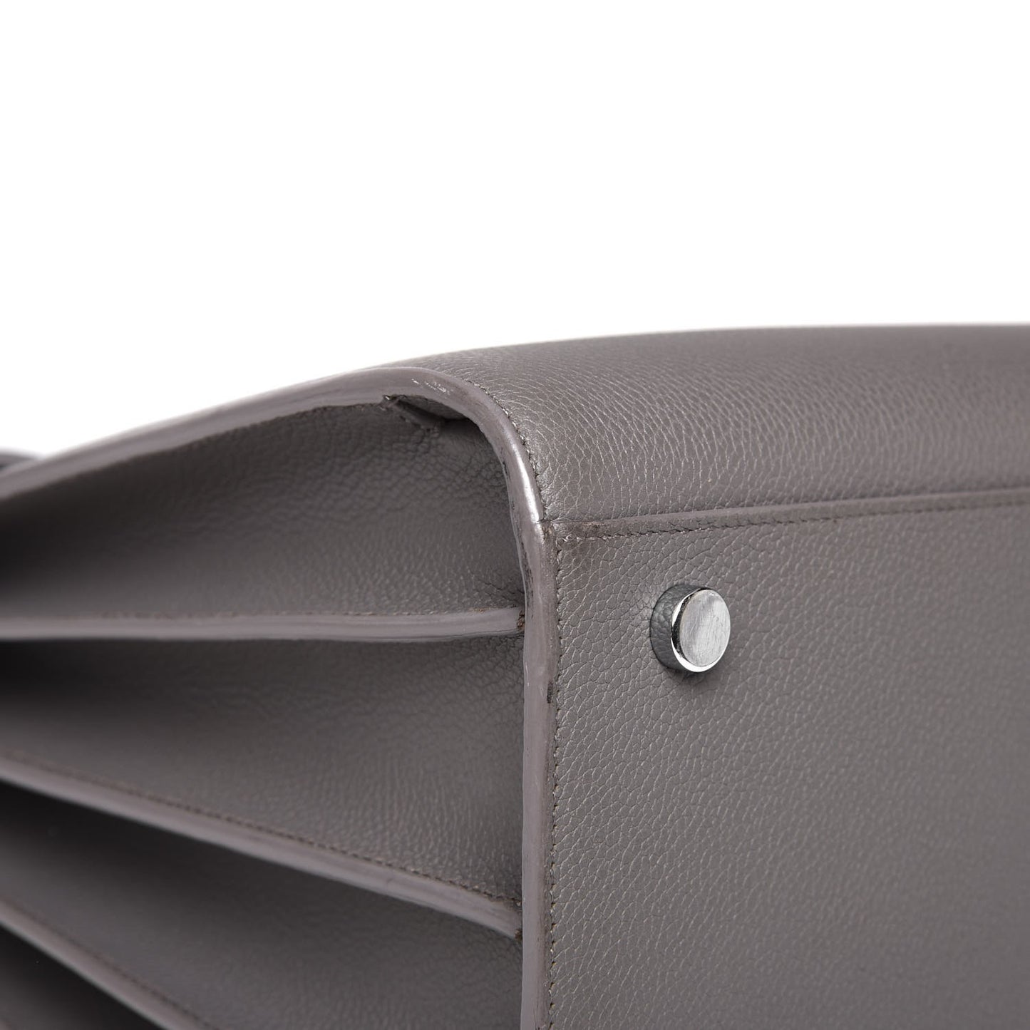 Grained Calfskin Small Sac De Jour Fog