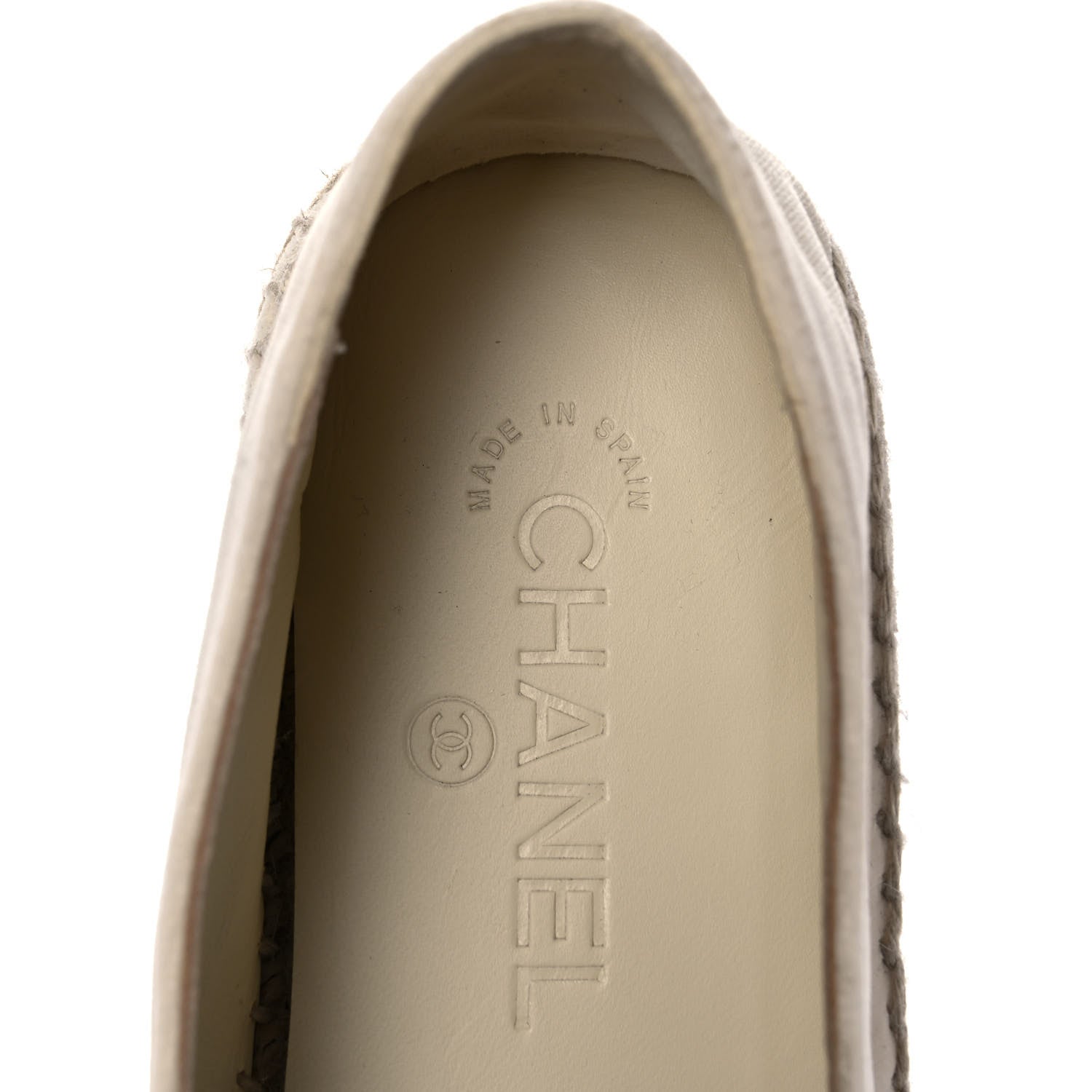 Chanel Velvet Logo Espadrilles 42 Ivory Black 7 of 8