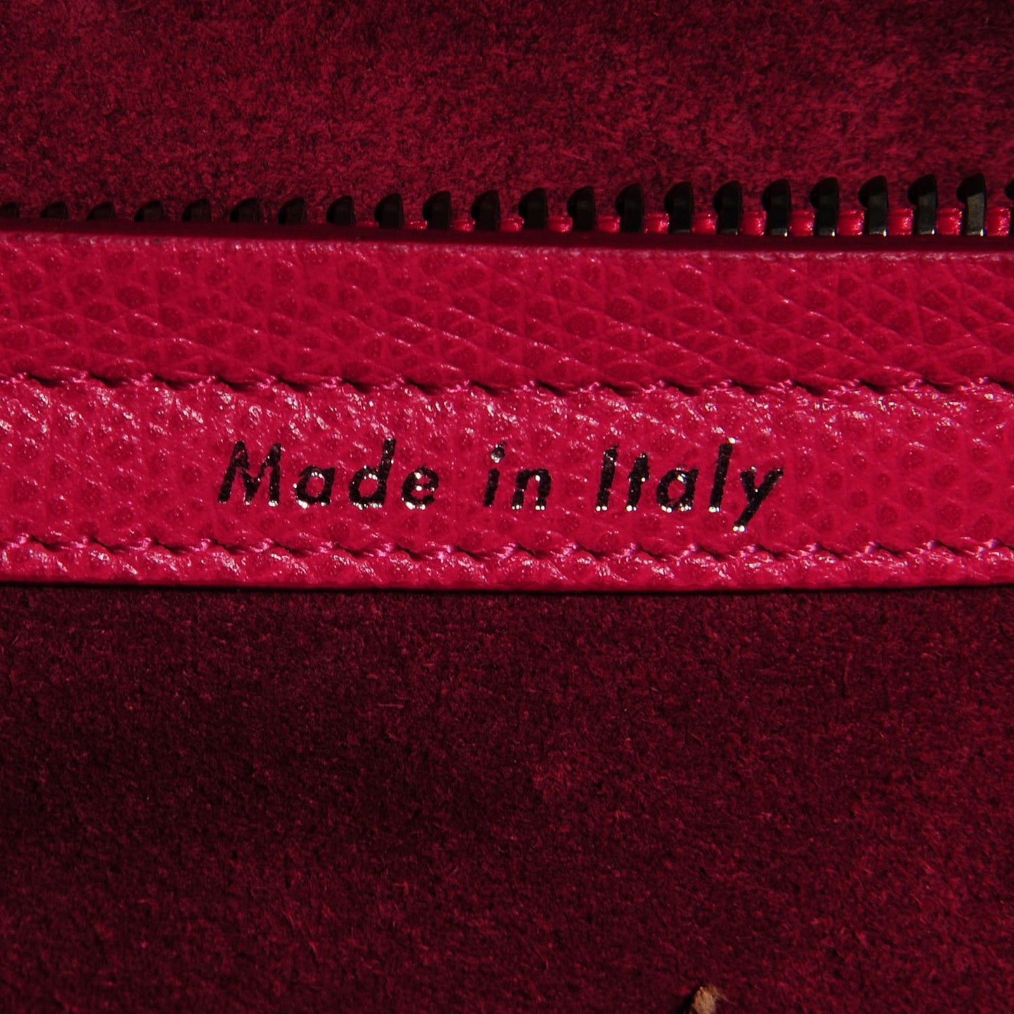 Grained Calfskin Medium Phantom Luggage Fuchsia