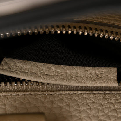 Fendi Cuoio Romano Selleria Bi-Color Medium Peekaboo Iconic Satchel Asfalto Latte 7 of 13