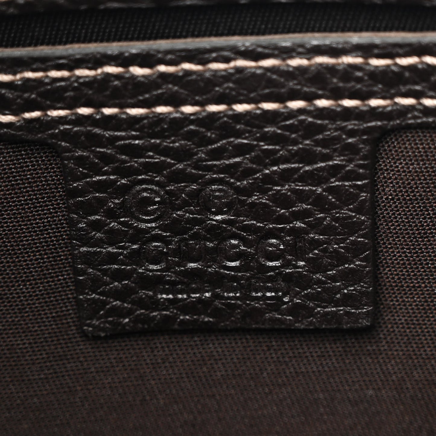 Crystal Monogram Large Abbey D Ring Hobo Dark Brown