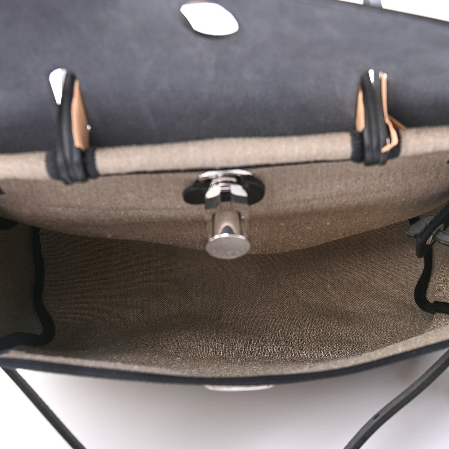 Hermes Military Toile Vache Hunter Herbag Zip Retourne 31 PM Ficelle Black 4 of 4