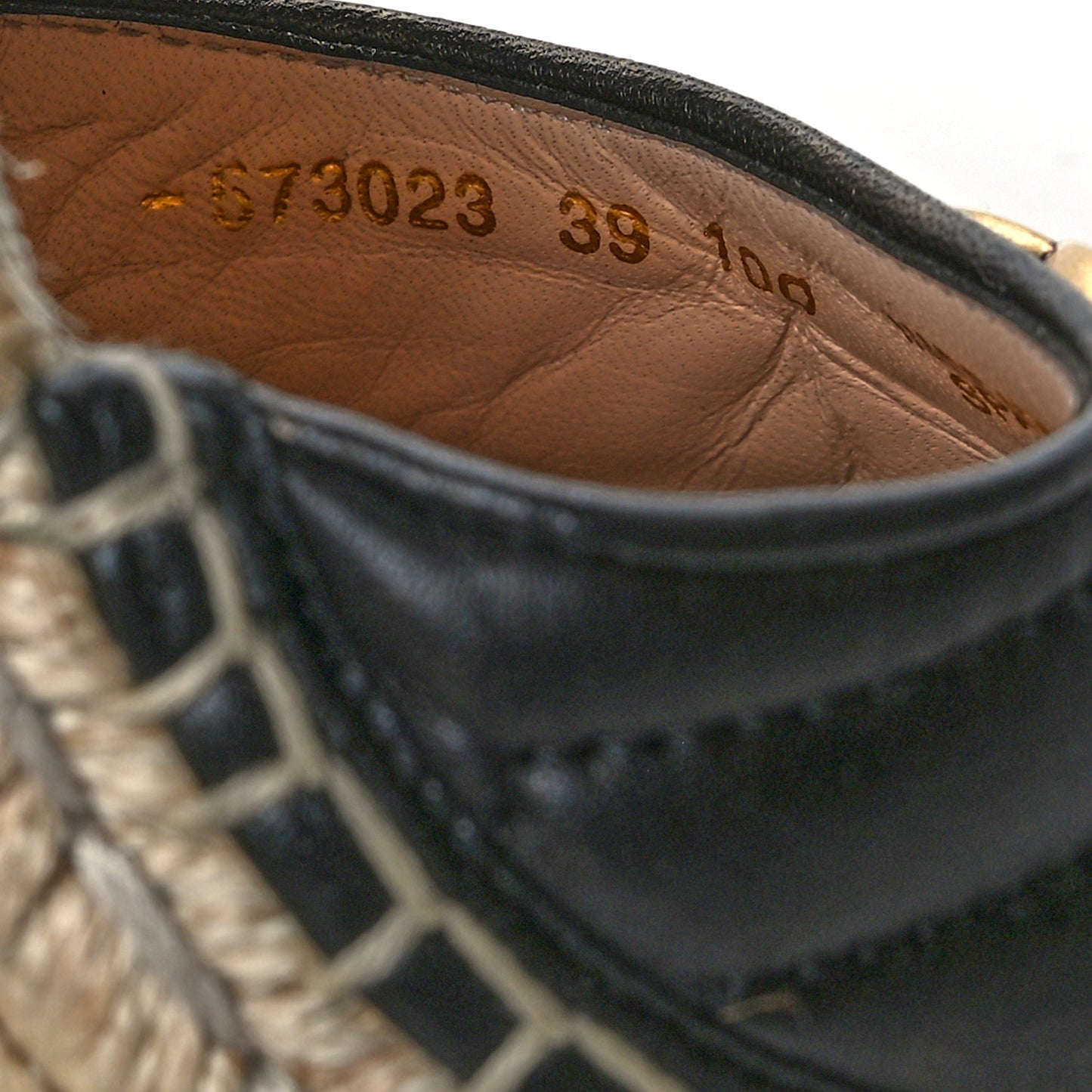 Nappa Matelasse GG Marmont Ankle Wrap Platform 35/120mm Espadrille Wedges 39 Black