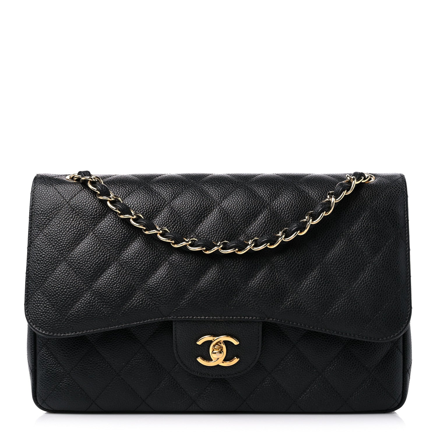 Chanel Caviar Quilted Jumbo Double Flap Black 1 of 9