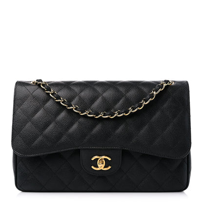 Chanel Caviar Quilted Jumbo Double Flap Black 1 of 9