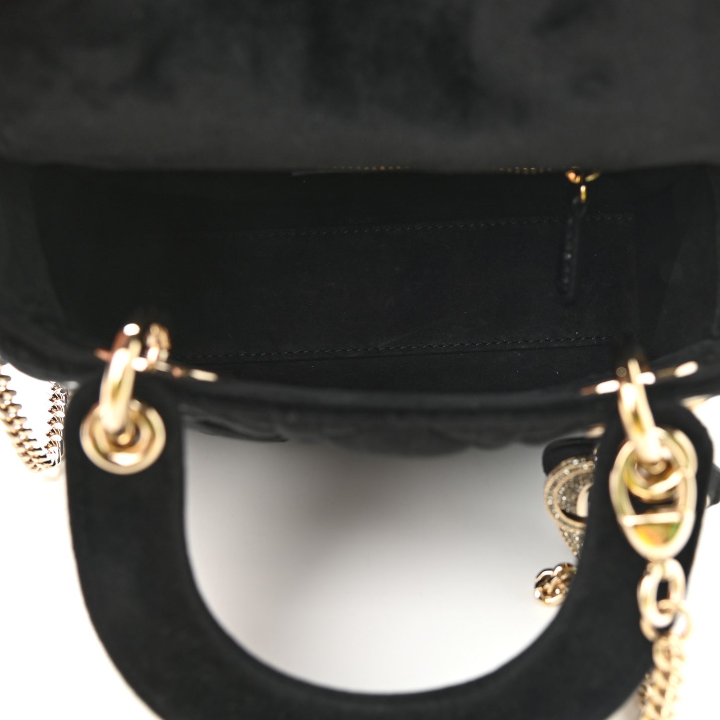 Velvet Mini Lady Dior Black