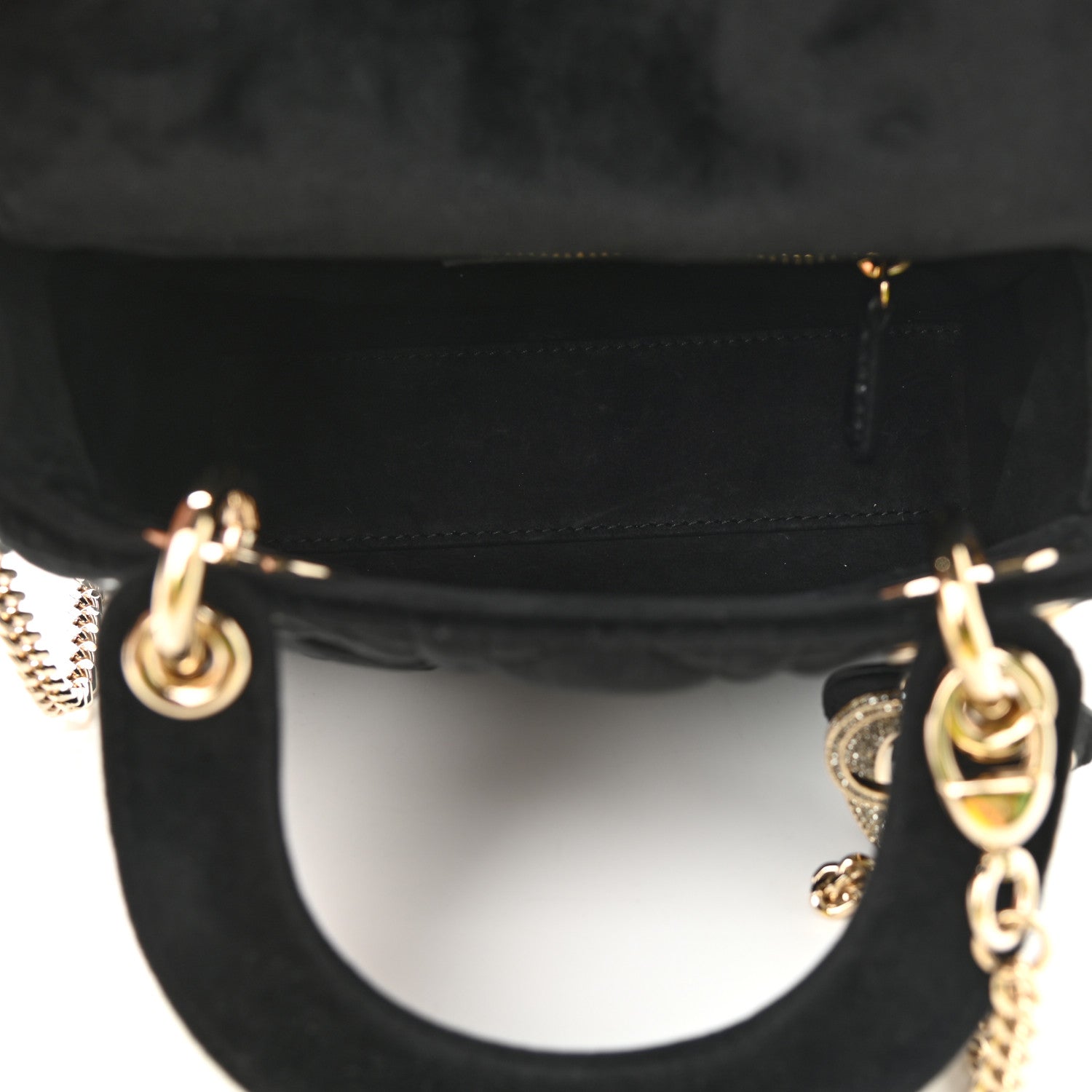 Christian Dior Velvet Mini Lady Dior Black 5 of 9