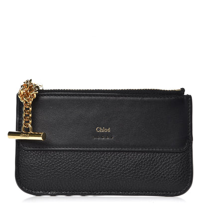 Chloe Grained Calfskin Drew Card Holder Black 1 of 9