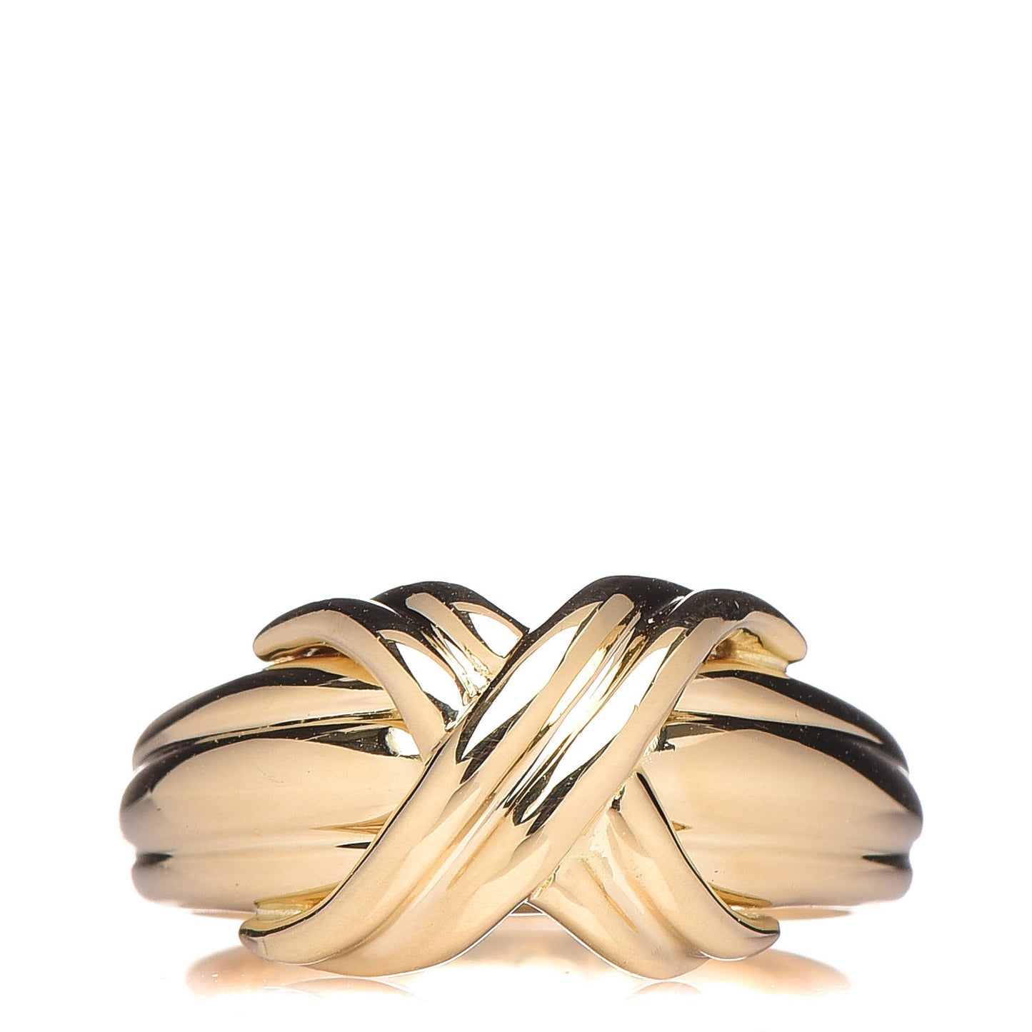 18K Yellow Gold Signature X Ring 48 4.5