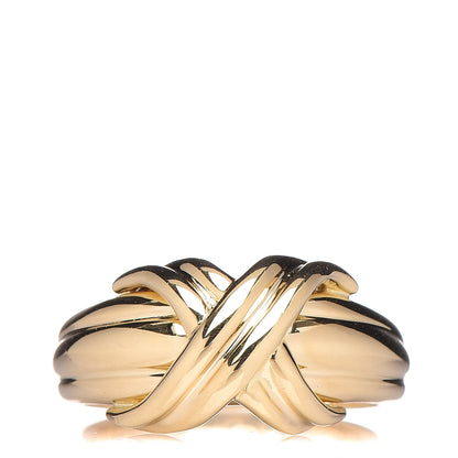 Tiffany 18K Yellow Gold Signature X Ring 48 4.5 1 of 6