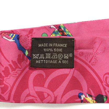 Hermes Silk Ex-Libris Les Parisie Twilly Rose Indien Vert Bleu 3 of 3