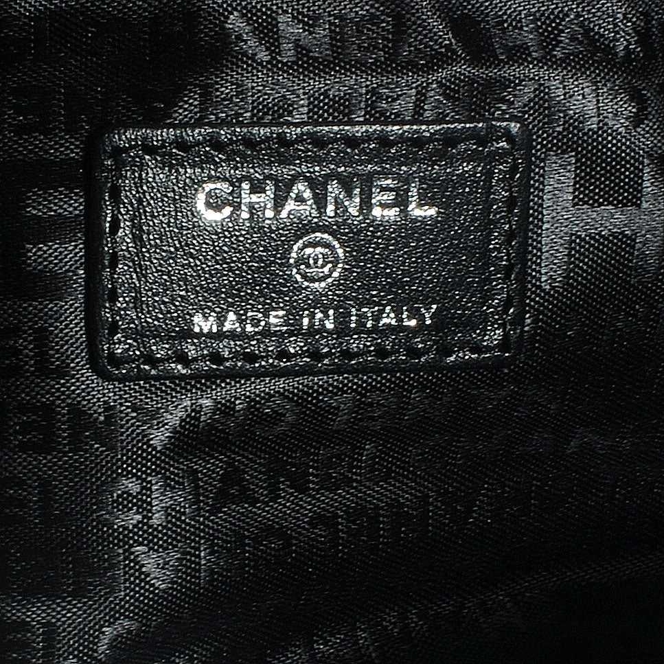 Chanel Satin Square Quilted Lipstick Charm Cosmetic Case Black 8 of 8