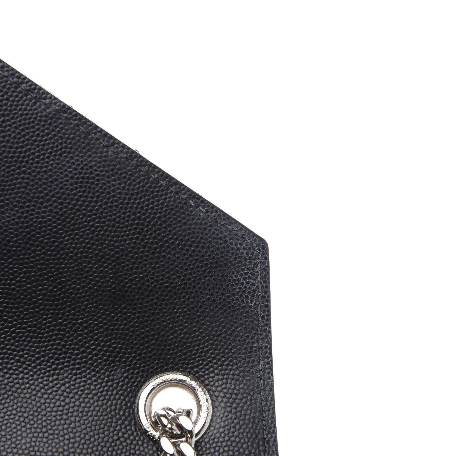 Saint Laurent Grain De Poudre Textured Mixed Matelasse Triquilt Medium Monogram Satchel Black 12 of 13