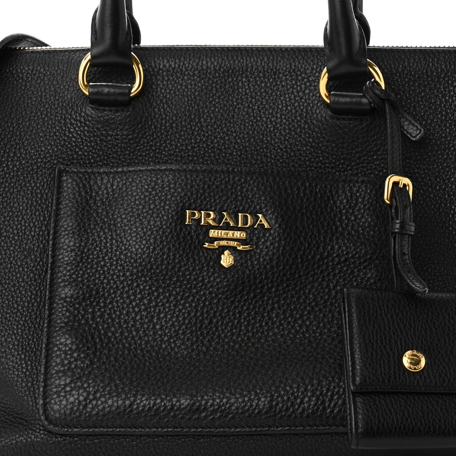 Prada Vitello Daino Boxy Tote Black 7 of 9