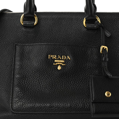 Prada Vitello Daino Boxy Tote Black 7 of 9