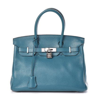 Hermes Taurillon Clemence Birkin 30 Bleu Izmir 1 of 34