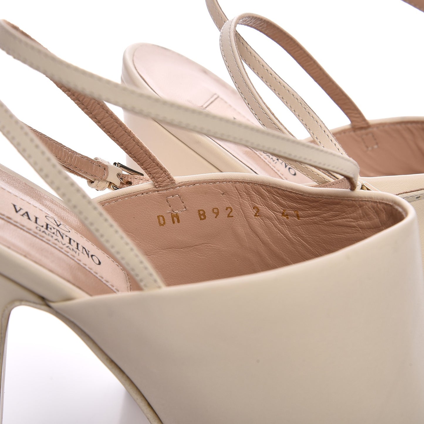 Calfskin Rockstud Mules Slingbacks 41 Ivory