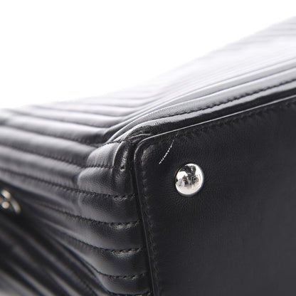 Fendi Shiny Nappa Trapuntata Chain Small DotCom Click Chain Satchel Black 16 of 16