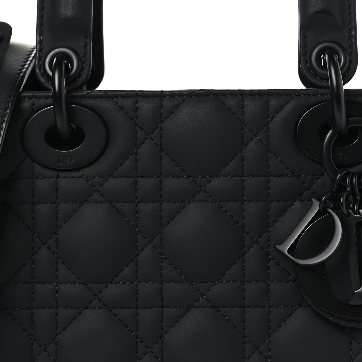 Ultra Matte Calfskin Cannage Small My ABCDior Lady Dior Black