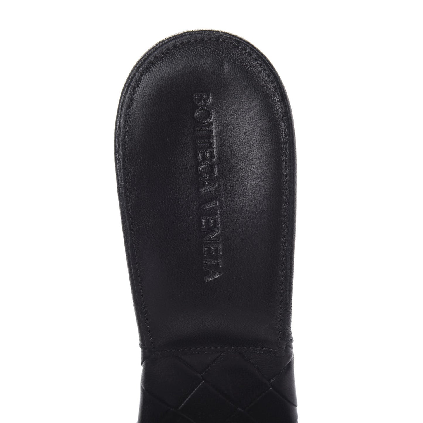 Nappa Maxi Intrecciato Lido Mule Sandals 40.5 Black