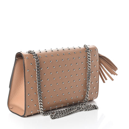 Gucci Calfskin Studded Medium Miss Bamboo Shoulder Bag Camelia 2 of 8