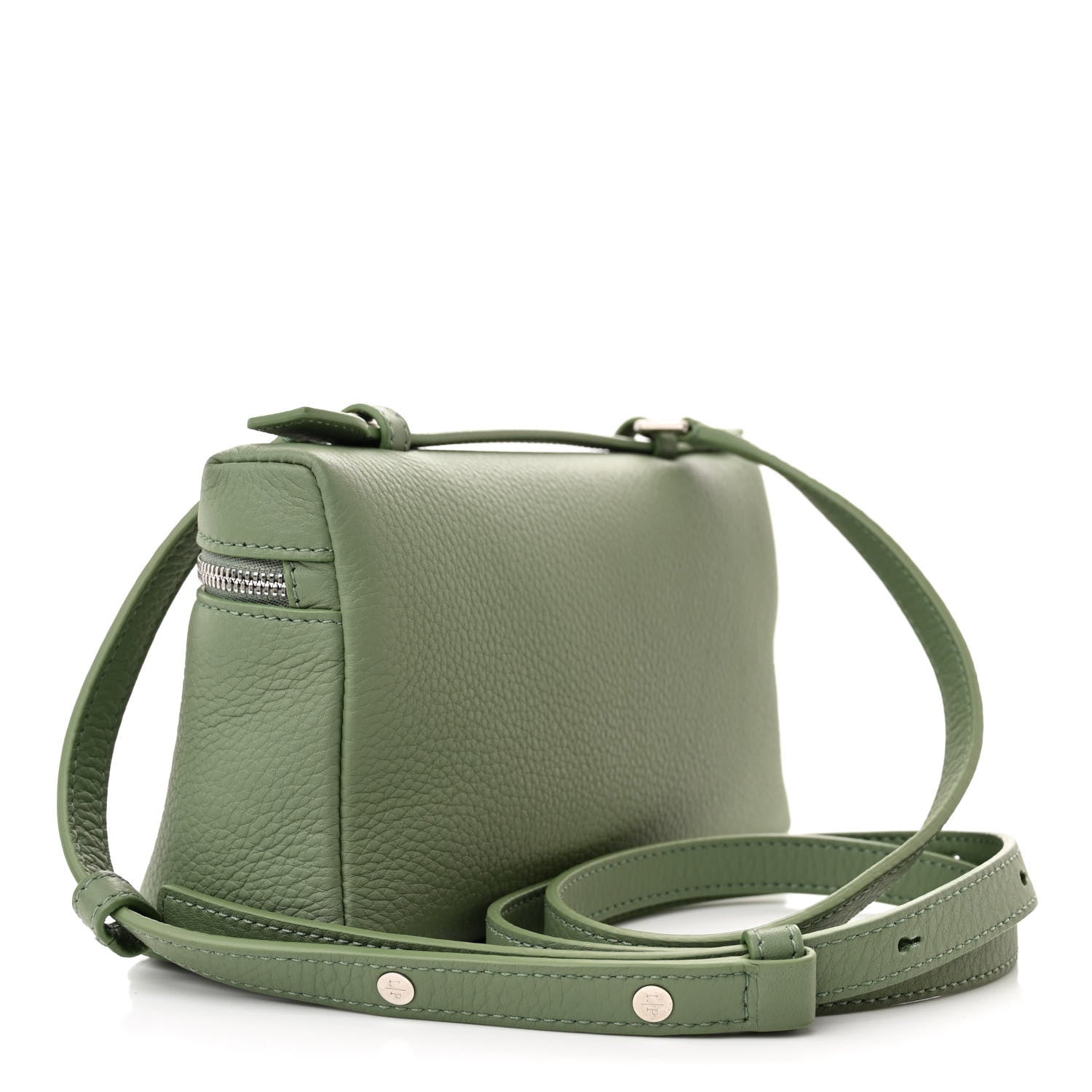 Loro Piana Grained Calfskin L19 Extra Pocket Pouch Sage Brush