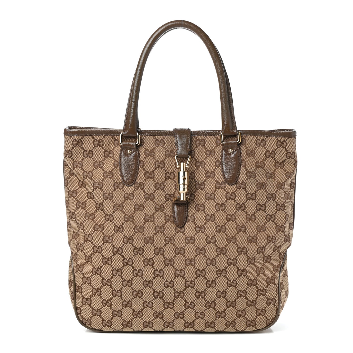 Monogram Piston Lock Tote Brown