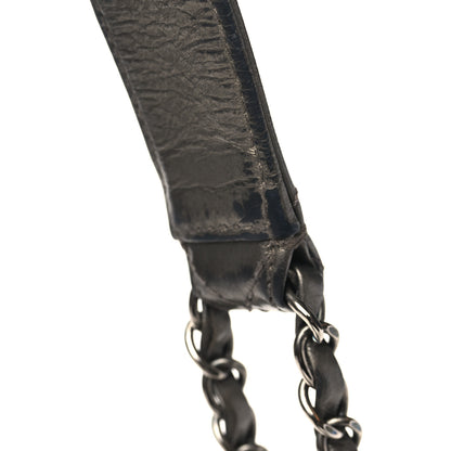 Chanel Metallic Calfskin Quilted Medium Chain Me Hobo Dark Silver 11 of 12