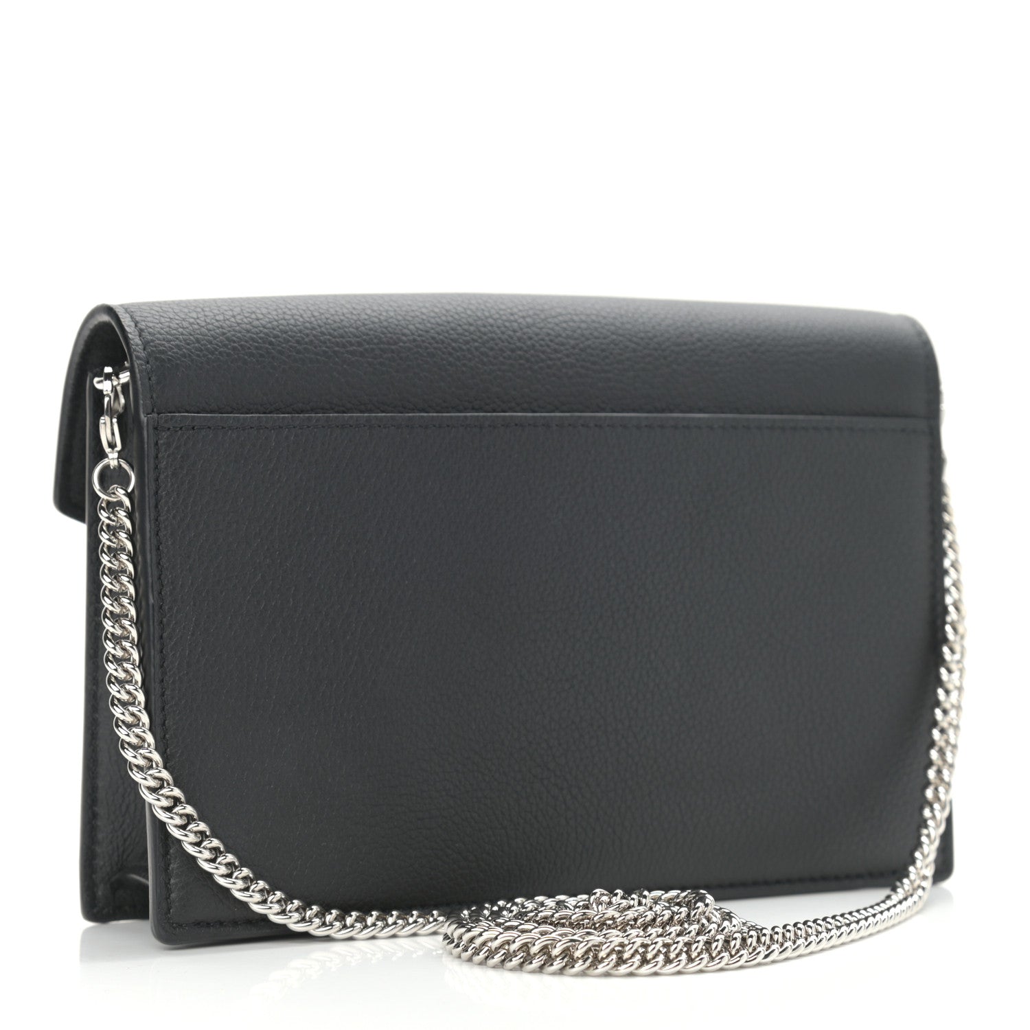 Louis Vuitton Soft Calfskin My Lockme Chain Pochette Black 3 of 10