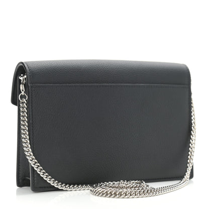 Louis Vuitton Soft Calfskin My Lockme Chain Pochette Black 3 of 10