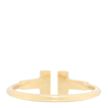 Tiffany 18K Yellow Gold Diamond T Wire Ring 52 6 3 of 4